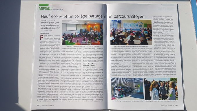 Un bel article du collège dans le magazine national Enseignement Catholique Actualités