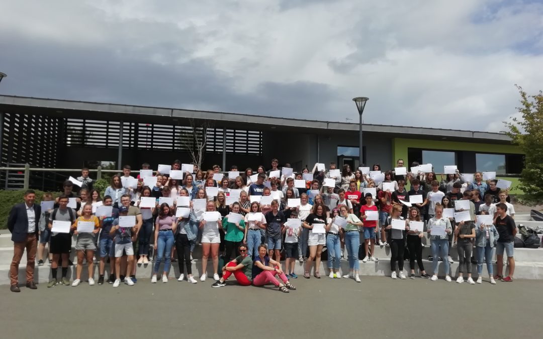 Remise du diplôme du PSC1 aux élèves de 4ème