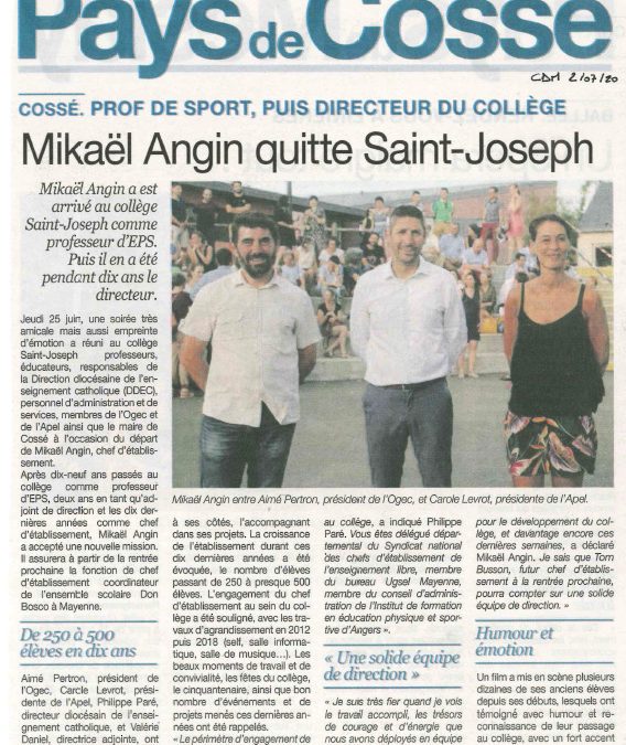 MIKAEL ANGIN QUITTE ST JO !